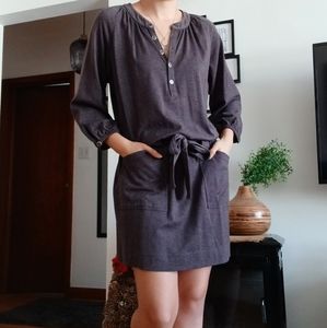 SOLD 5/30 🔮Taupe Belted Drop-Waist Dress